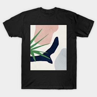 Abstract, Plant, Mid century modern wall art T-Shirt